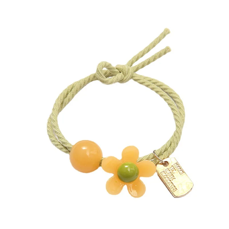 أحدث طراز لعام 2025 من ربطات الشعر المزخرفة بالزهور للفتيات المراهقات، زينة شعر مرنة على الموضة من K