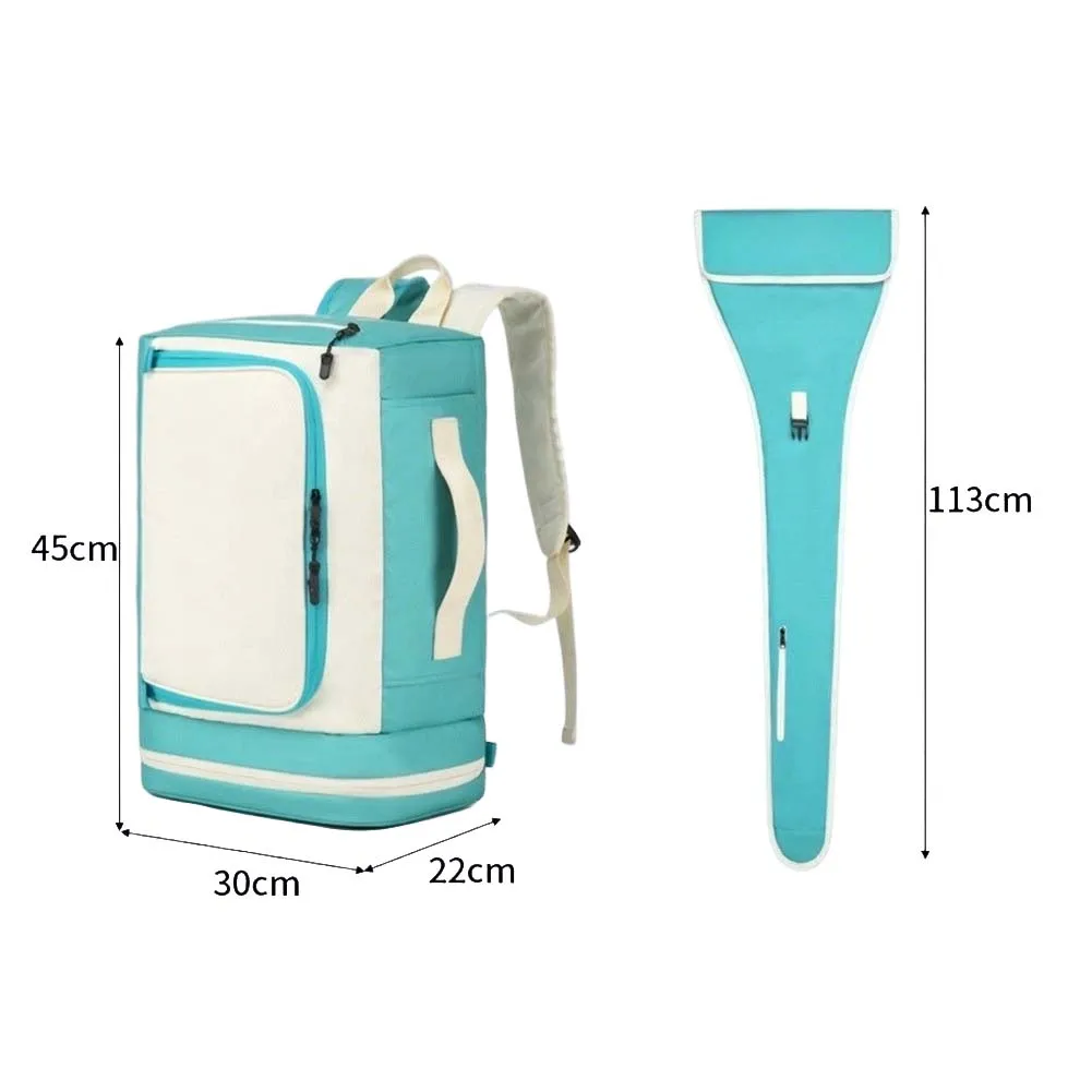Fencing Backpack with Detachable 44.5 Inch Fencing Pouch for Training and Competition Use Oxford Fabric Storage Bag