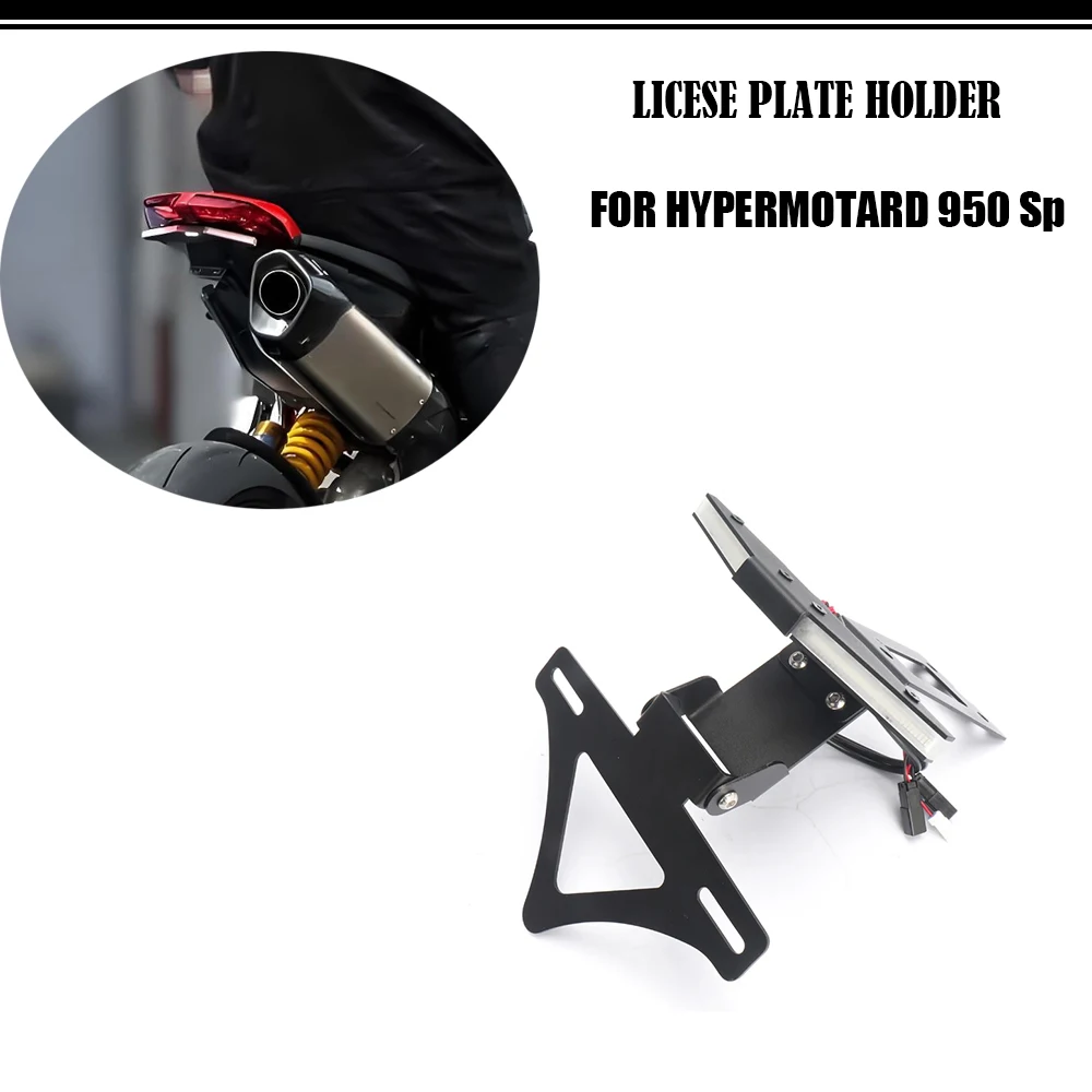 

New Motorcycle license plate holder integrated with turn signal integrated Short tail FOR HYPERMOTARD 950 2018-2023