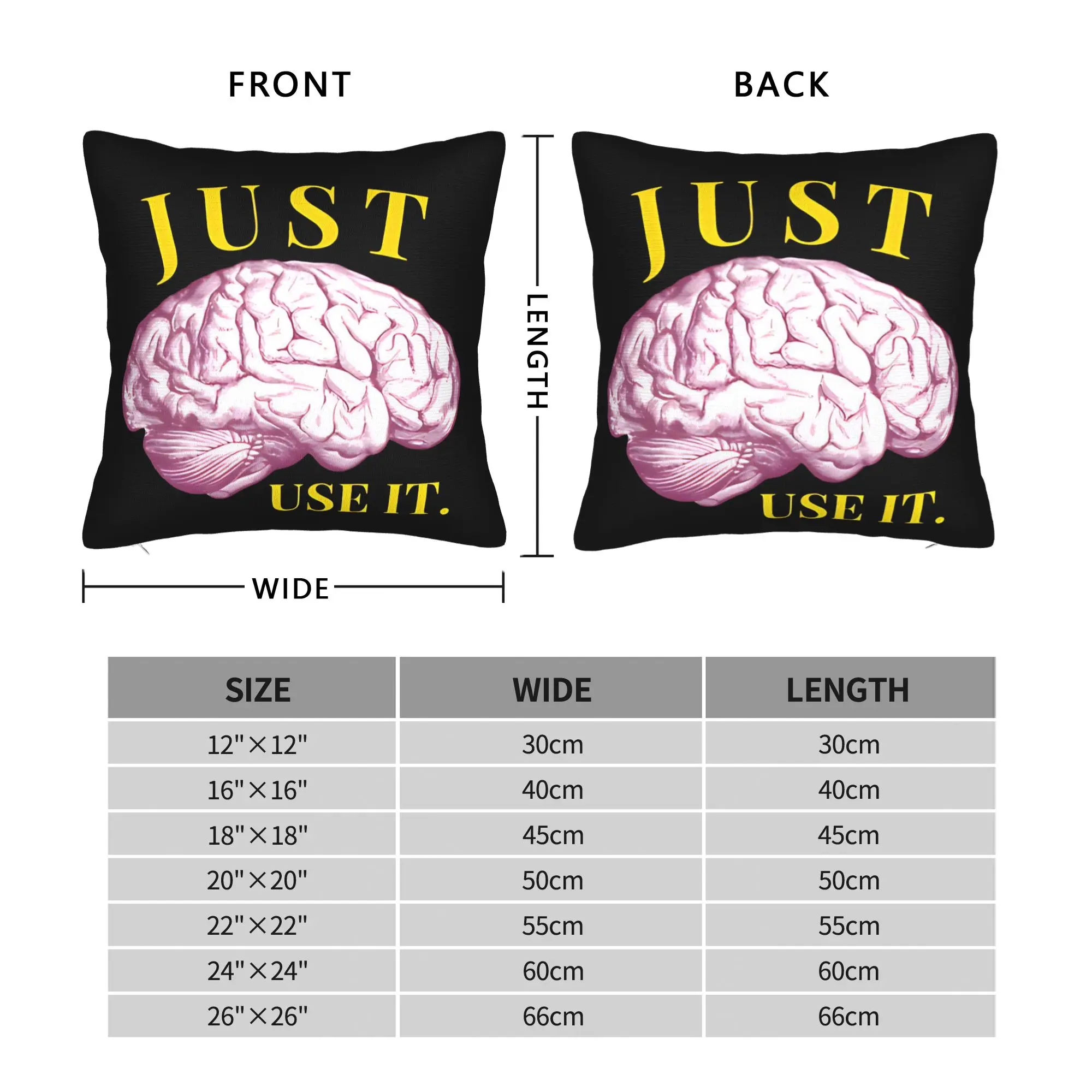 Brain  Just use it.  Square Pillow Covers Polyester Seat  Cushion Cover Creative Decorative Pillowcase 45*45