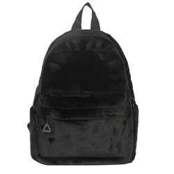 New fashion women fur backpack girl autumn and winter backpack female graffiti plush schoolbag