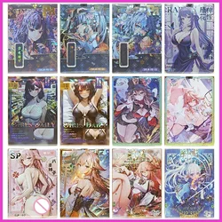 Anime Goddess Story Rare PR LSP SSP SP carte Flash riflettenti Raiden Shogun Toys for boys carte da collezione regali di compleanno