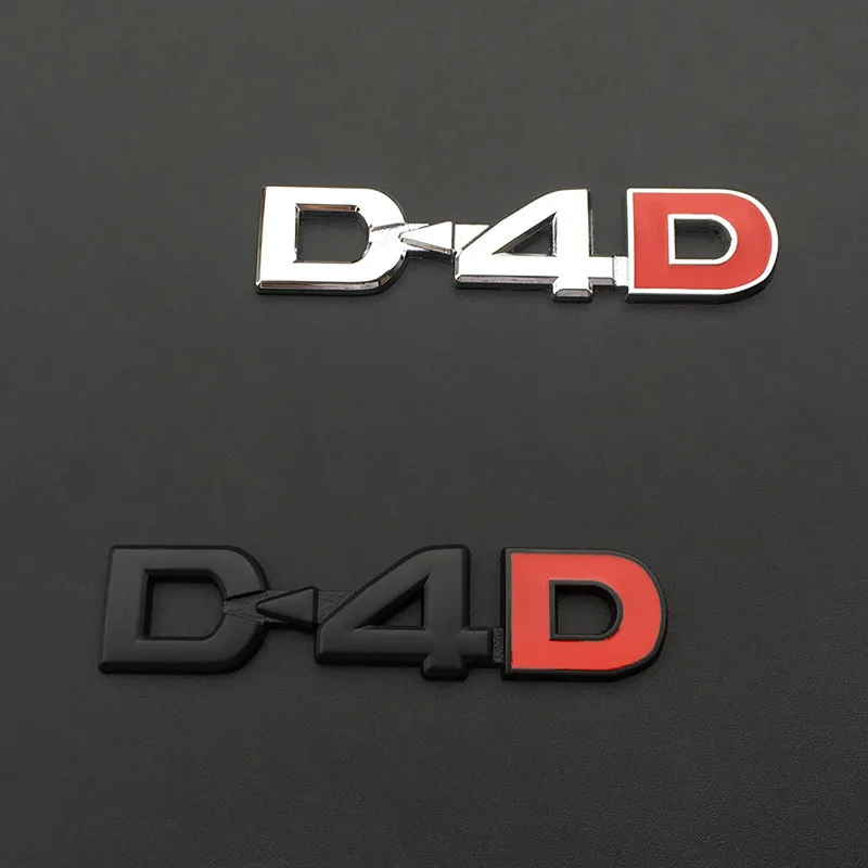 

3D Metal Logo D4D Emblem Letters Car Trunk Badge Sticker Accessories