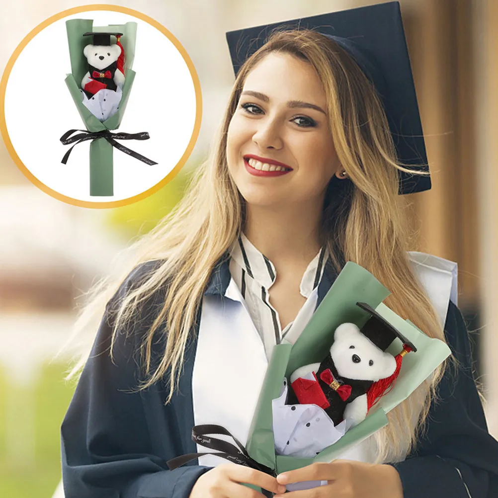 

Набор из 2 элегантных букетов с медведями для выпускного вечера: подарок, украшение, реквизит для фотосессии