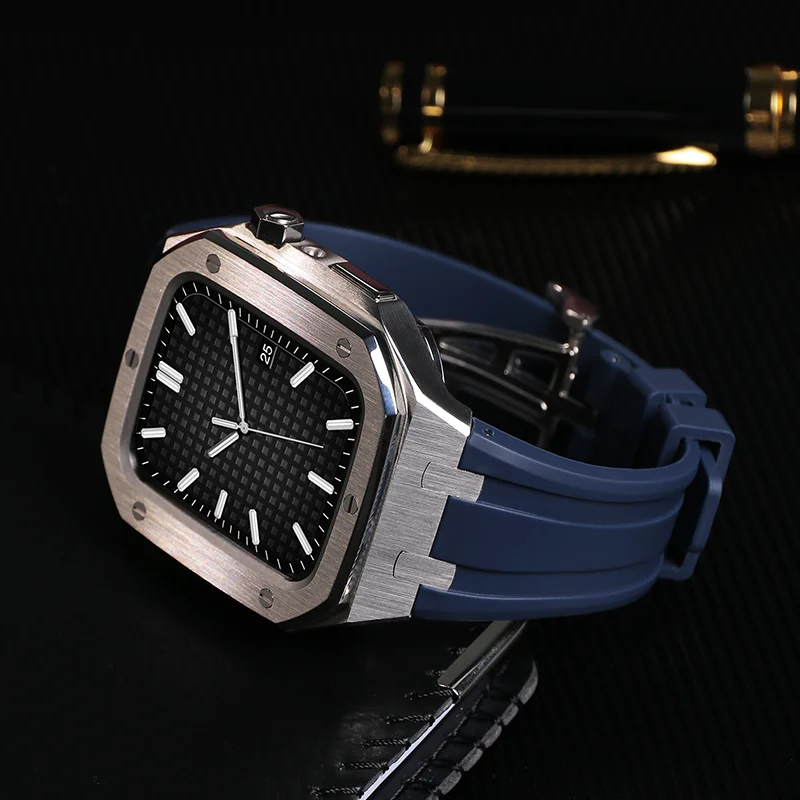 Kit di modifica cinturino + custodia per cinturino Apple Watch 44mm 45mm 42mm cinturino Retrofit di fascia alta per cinturino iWatch 7 5 4 3 SE