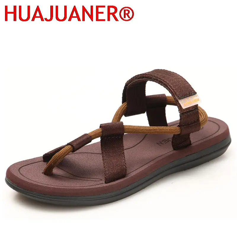 Flip Flops Slip On Flats Slippers Slides Sandals Men Sandalias Hombre Gladiator Casual Sandals Rope Male Summer Roman Beach Shoe