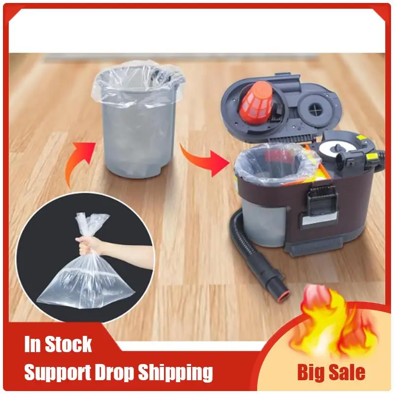 100PCS Vacuum PE Flat Bags For Shark VS100 VS101 VS100C Messmaster Portable Wet And Dry Vacuum Cleaner Accessories