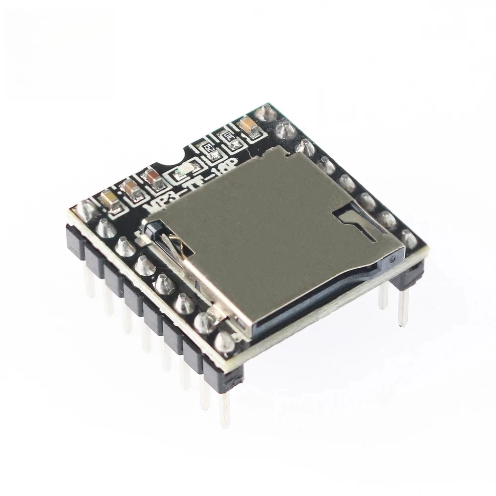 1-5 قطعة DFPlayer وحدة مشغل MP3 صغيرة SD/TF بطاقة دعم UART التحكم IO/المنفذ التسلسلي/AD MP3-TF-16PAudio لوحة وحدة الصوت #2