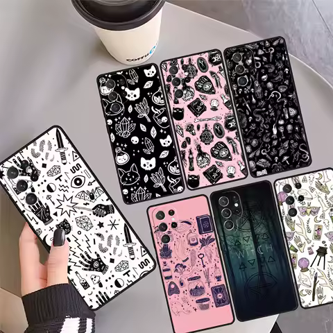 Magic Witches Phone Case Cover Coque For Samsung Galaxy S24 Ultra 23 S22 Plus S21 FE S20 S8 S9 S10 Note 10 Pro Note 20