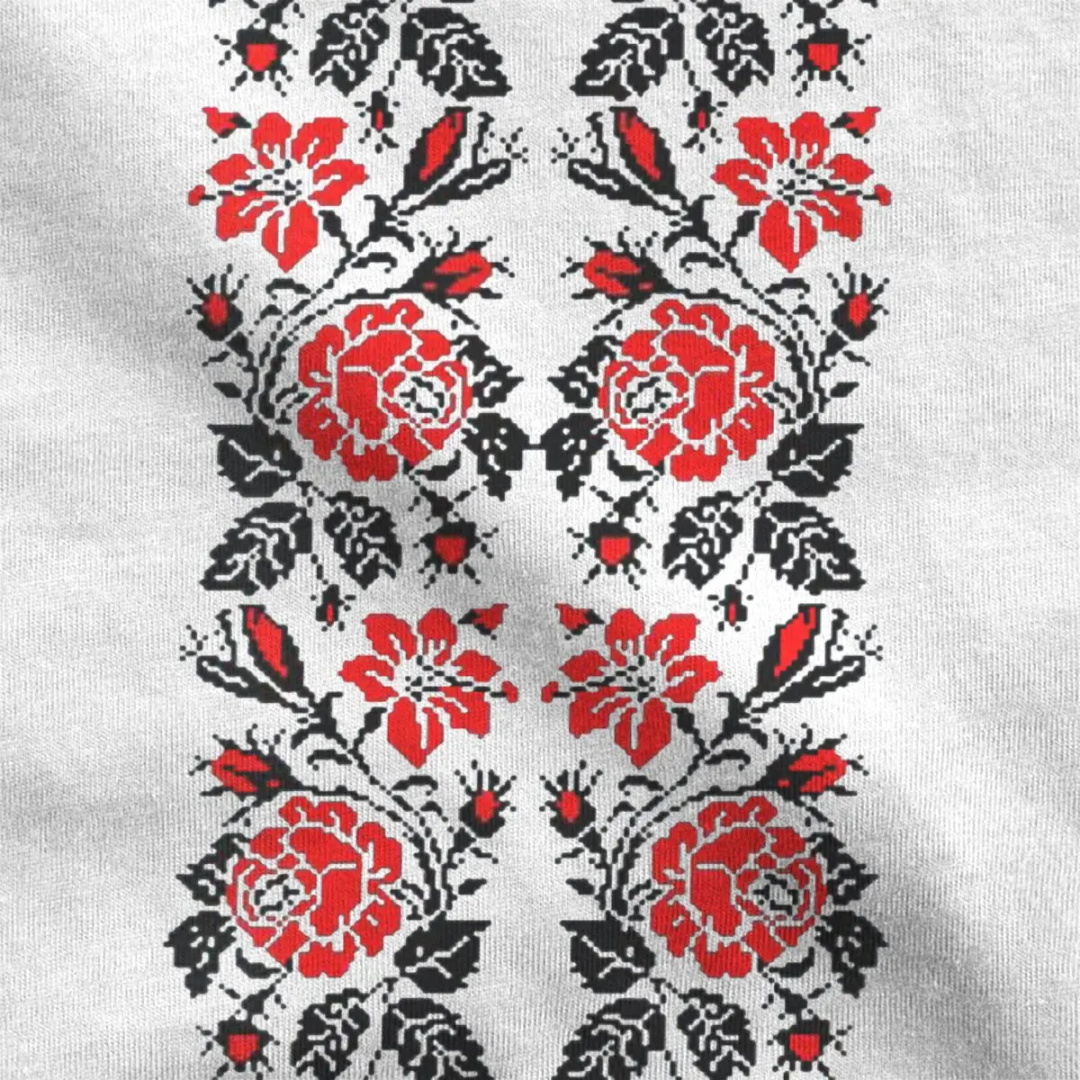 Novelty Ukrainian National Embroidery Flowers T-Shirt Men 100% Cotton T Shirt Vyshyvanka Gift Tee Shirt Plus Size Clothes