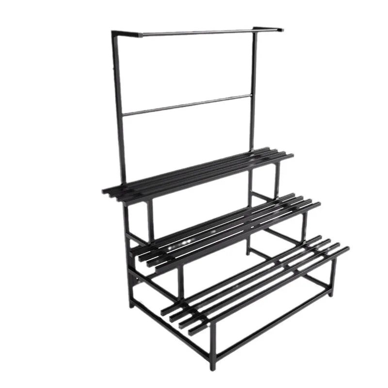 Balcony flower rack, wrought iron ladder floor type, multi-layer succulent living room storage, outdoor decorative flower pot