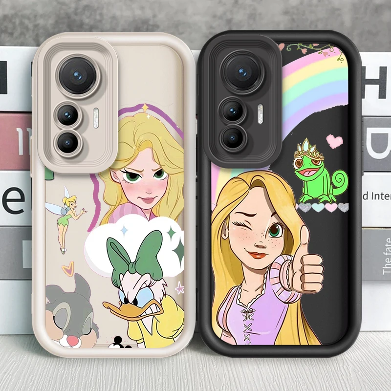 Disney Tangled Cute Eye Ladder For Xiaomi MI 14 12T 11 Lite Poco M3 X5 X4 F5 F4 F3 F2 GT Pro 5G Back Phone Case