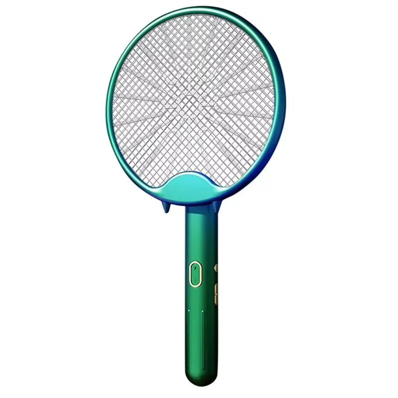 ABBZ-Fly Swatter Elektrisch Racket Oplaadbare Bug Zapper Racket Draagbare Opvouwbare 2-In-1 Muggenval Voor thuis