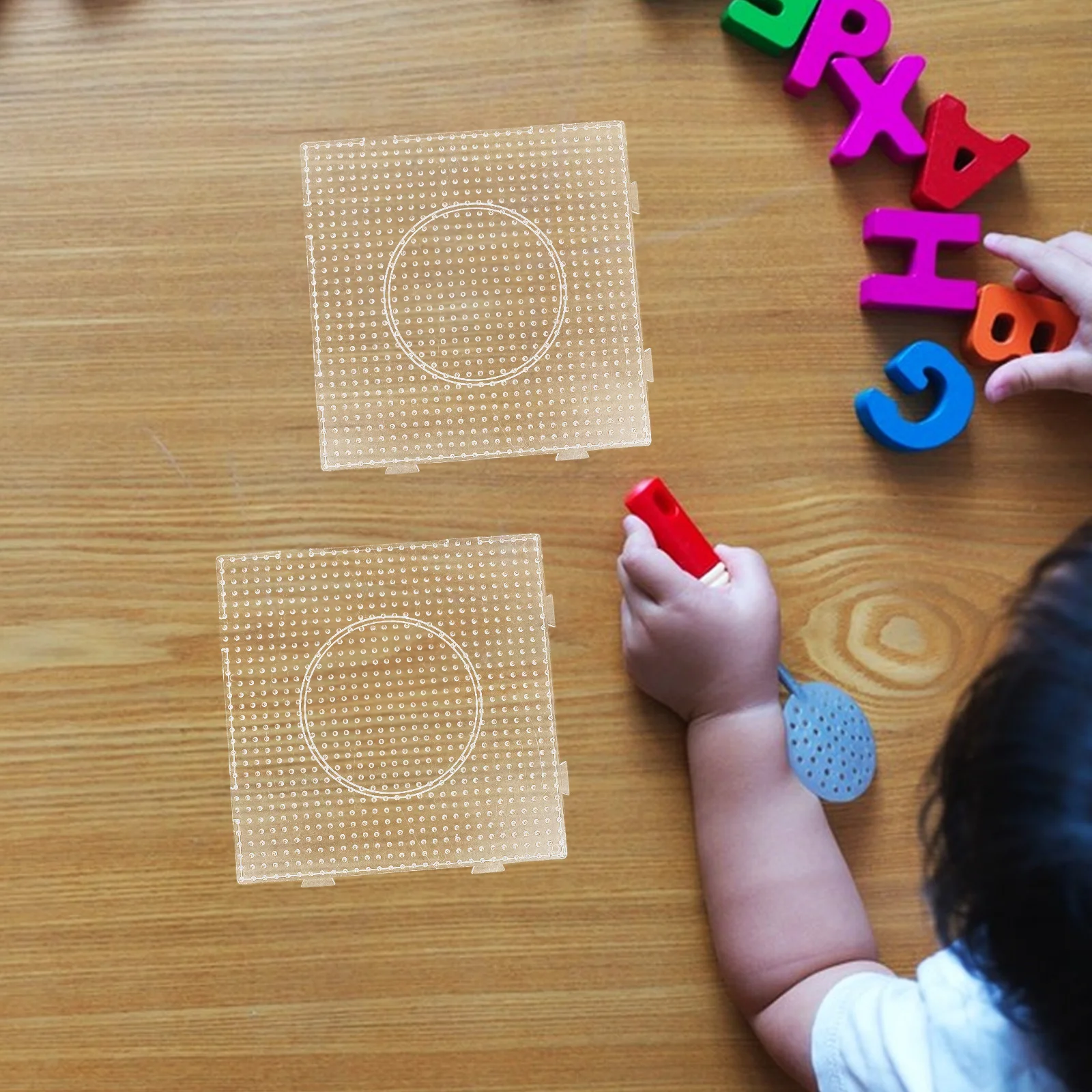 

4 шт., большие прозрачные акриловые бусины-предохранители, перфорированные доски, квадратные бусины для рукоделия, шаблоны, доски для детей-подростков, аксессуары для рукоделия «сделай сам»