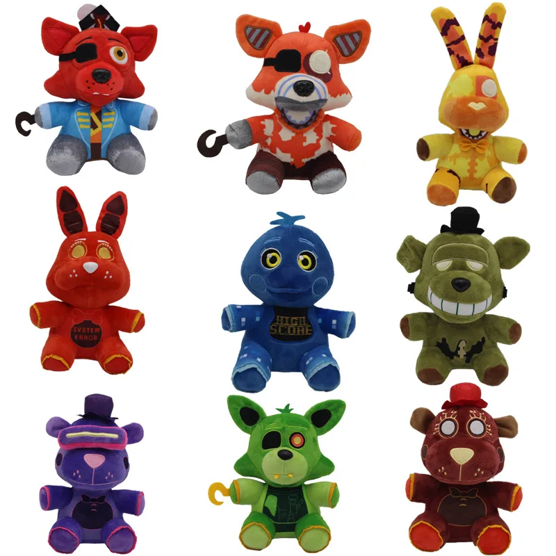 Five Night At Freddy Fnaf-peluches de 18 CM para niños, muñecos de peluche de dibujos animados, Bonnie Bear Foxy, regalos