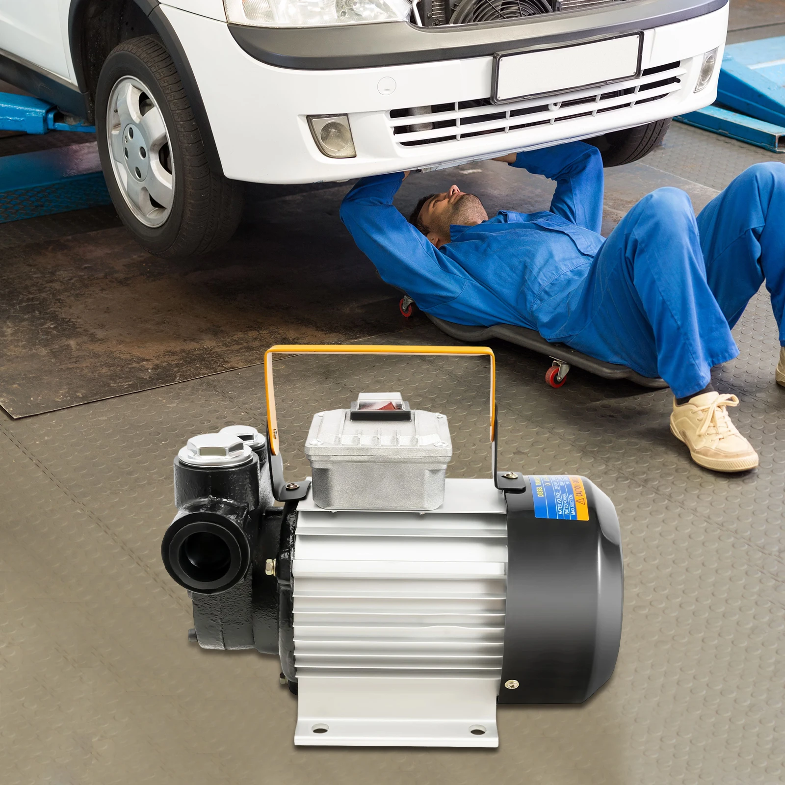 Pompe à carburant diesel électrique universelle 2800 tr/min avec interrupteur de sécurité, débit de 4,4 à 13,2 GPM pour moteurs et véhicules