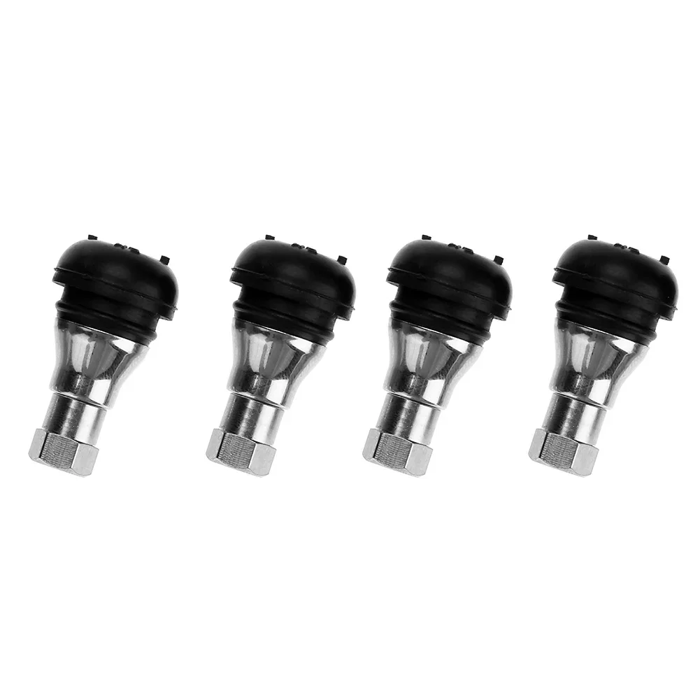 4pcs/lot Tire Valve Car Chrome Rubber Tubeless Wheel Tyre Tire Valve Stem Cap Covers Suitable for standard 11mm rim hole