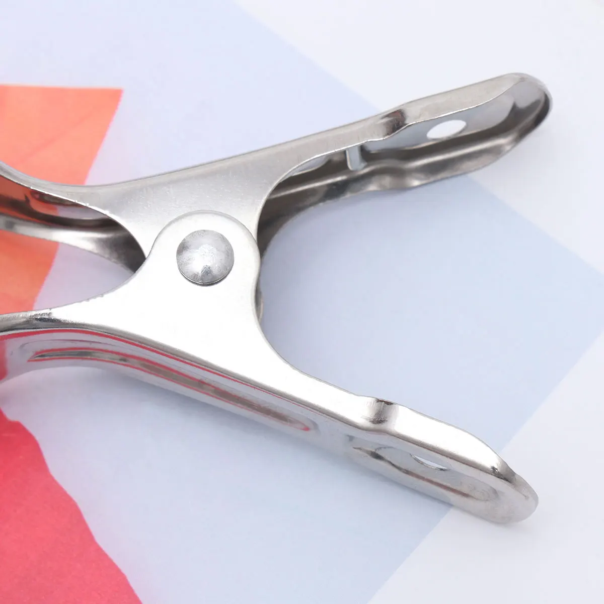 

18 Pcs Stainless Steel Clips Clothes Socks Rust Resistant Windproof Large Clamp Space Elasticity Sheet Holding Smooth Edges