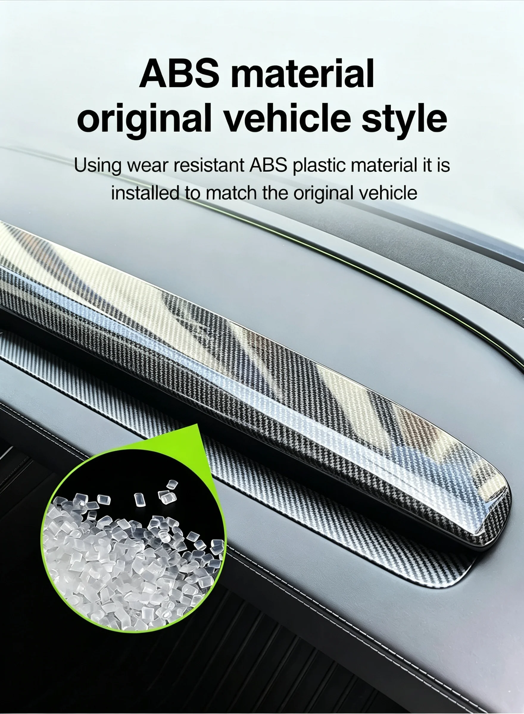 4-teiliger Armaturenbrett-Dekorrahmen für Tesla Model 3 Highland /Y Juniper/YL/YS Luftauslass Original Passform Abdeckung Innenzubehör – Detail 6