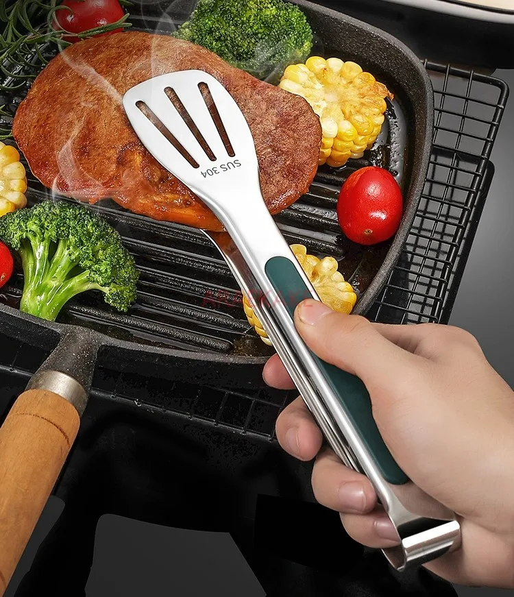 

304 stainless steel food clip, barbecue anti scalding thickened steak clip, buffet clip