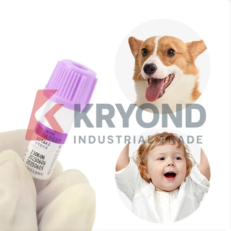 Sterile Micro Blood Collection Tube with EDTA K2 Purple Cap Disposable Anticoagulation Tube 0.5ml 100Pcs Original Product