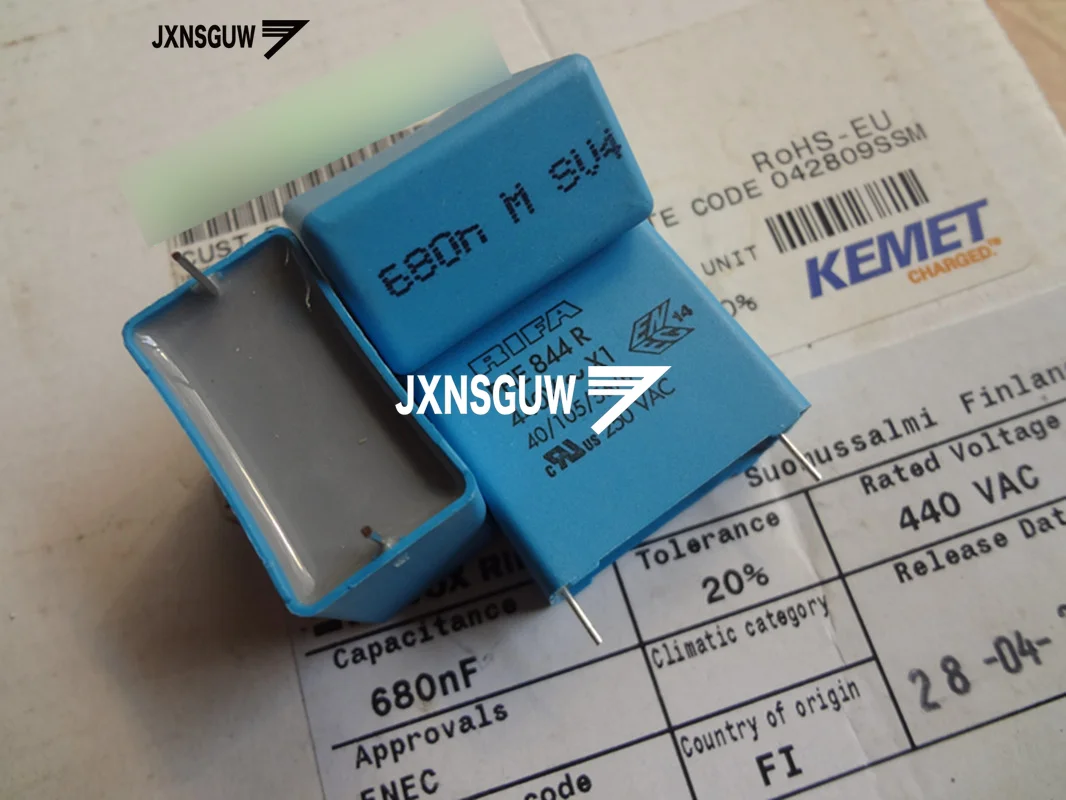 

10PCS NEW Original KEMET RIFA PHE844 20% 0.68UF 440V P28MM MKP 684/440V Film capacitor 844 0.68UF 440VAC 680N 684