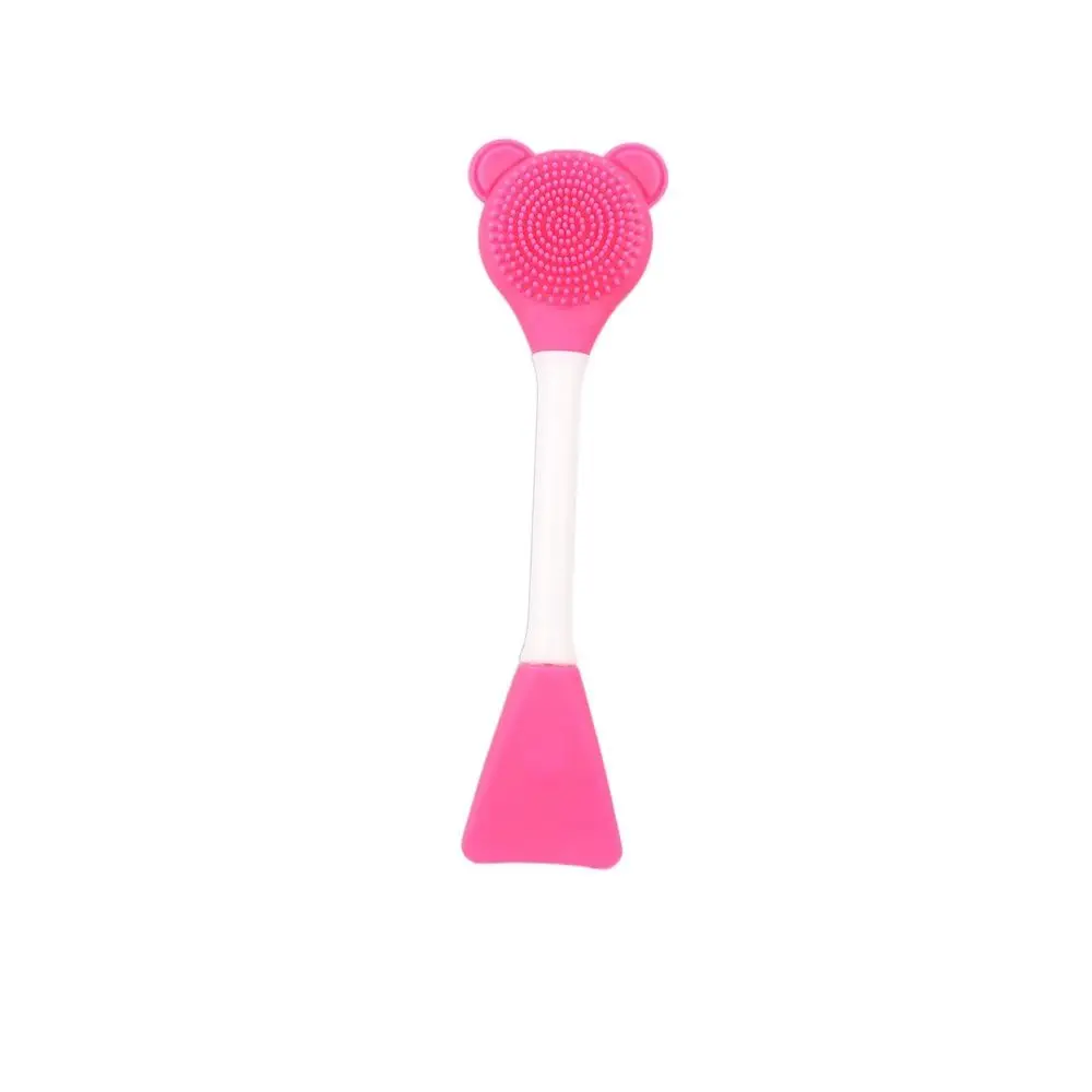 Double Head Silicone Facial Mask Brush Colorful Face Cleansing Beauty Tool Mud Film Special DIY Blackheads Face Mask Brush Men