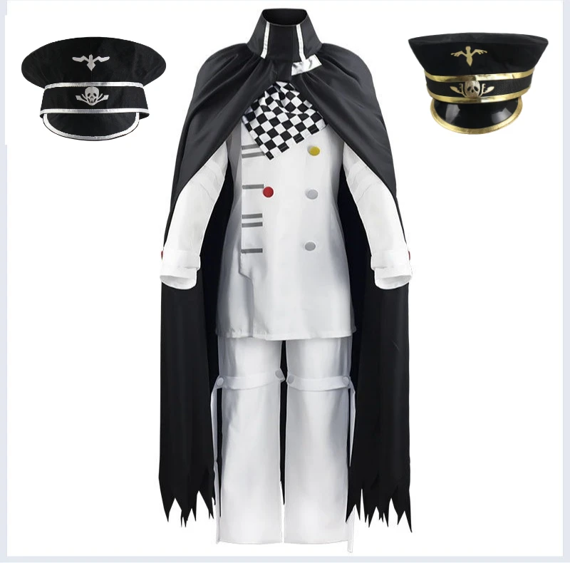 

Cosplay Danganronpa V3 Kokichi Oma Cosplay CostumeWhite Uniforms Cloak Full Set Halloween Carnival Party Clothes