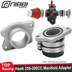 NIBBI Motorcycle Hawk 250CC-300CC Engine CNC Intake Manifold Adapter PE28/30mm Carburetor Connect Manifold for Hawk Pitbike