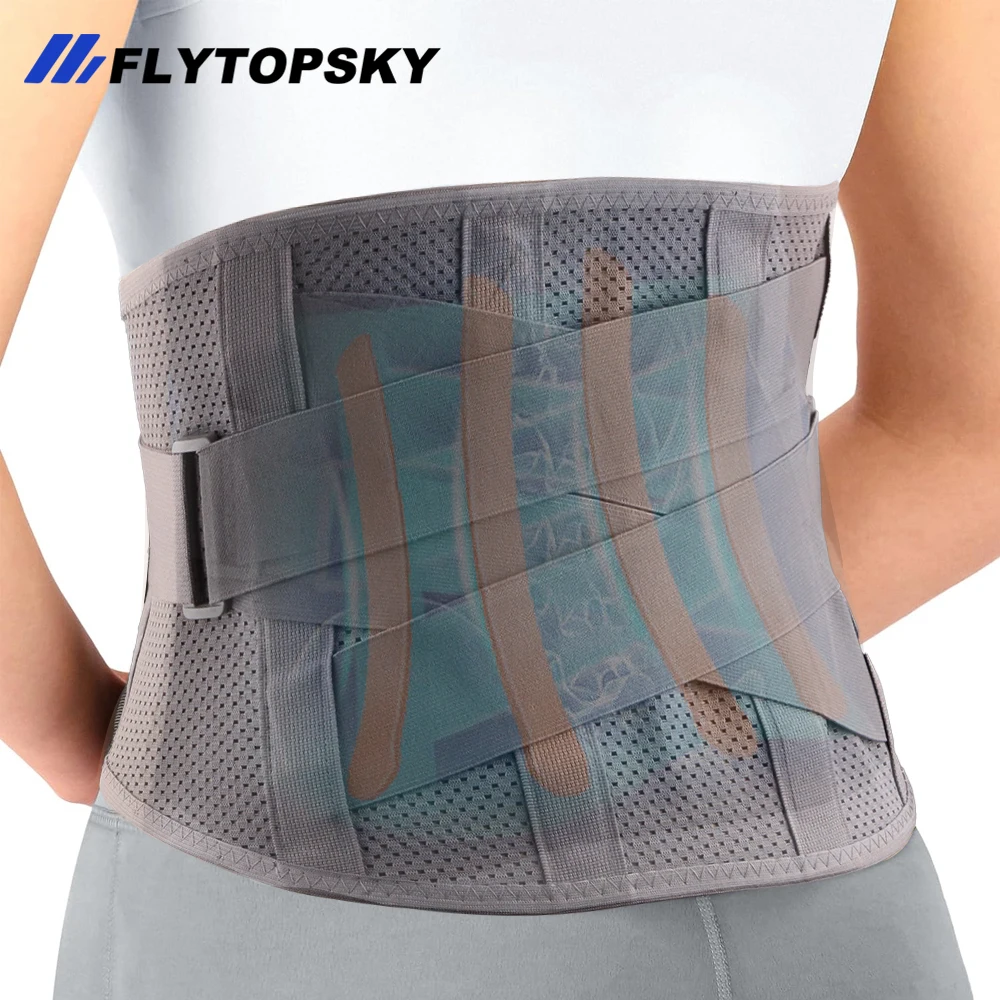 

1 Pcs Back Support Belt with Lumbar Pad&6 Stays Waist support for Herniated Disc, Sciatica, Scoliosis Brace Brace for Men Women