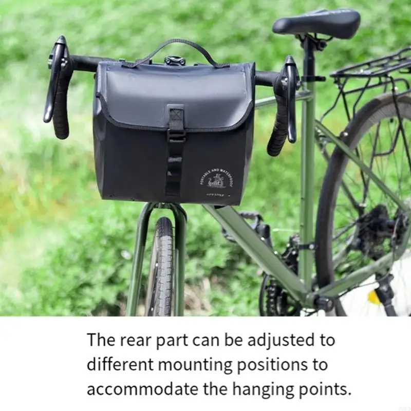 

Universal Motorcycle Front And Rear Storage Bag With Waterproof PVC Construction And Safety Reflectors For Evening Use 69HD