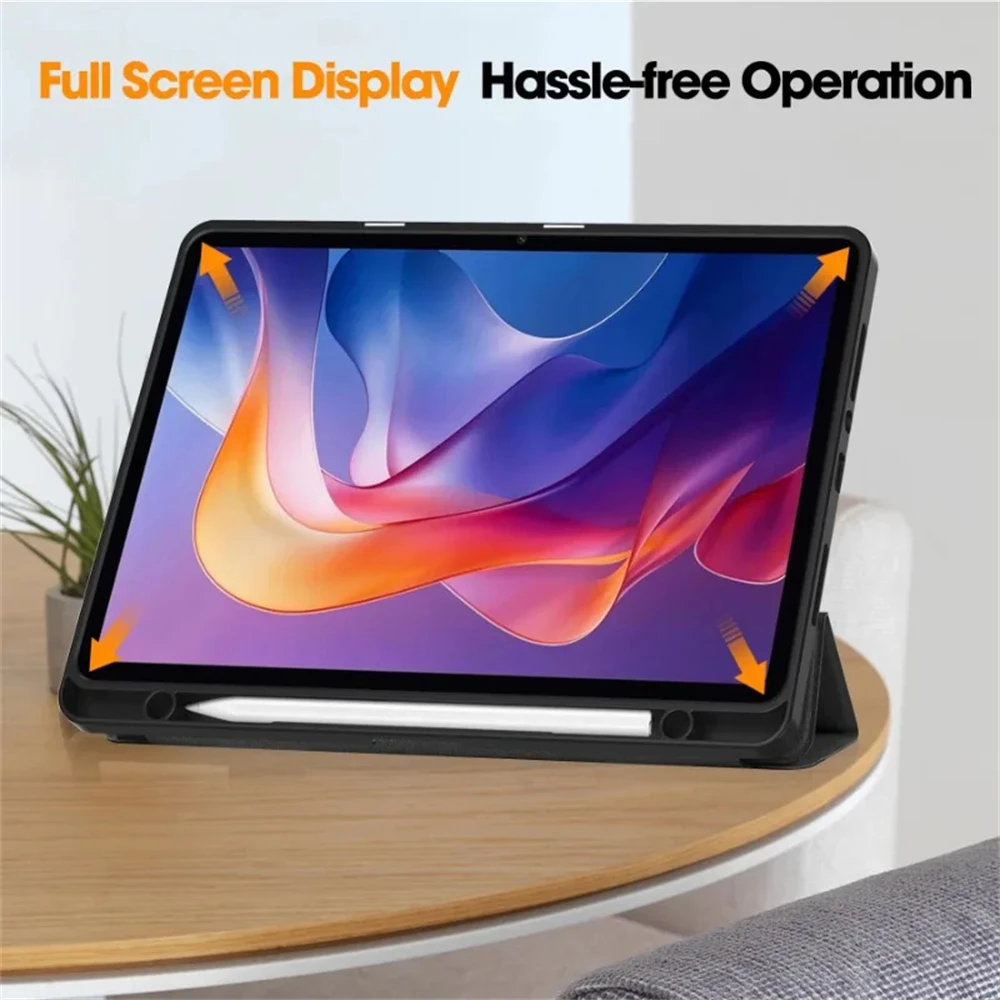 

Чехол для Xiaomi Redmi Pad 2 11 дюймов 2025 ТПУ Кожаный трехскладной чехол-подставка Магнитный чехол для планшета для Redmi Pad 2 11 дюймов с гнездом для ручки