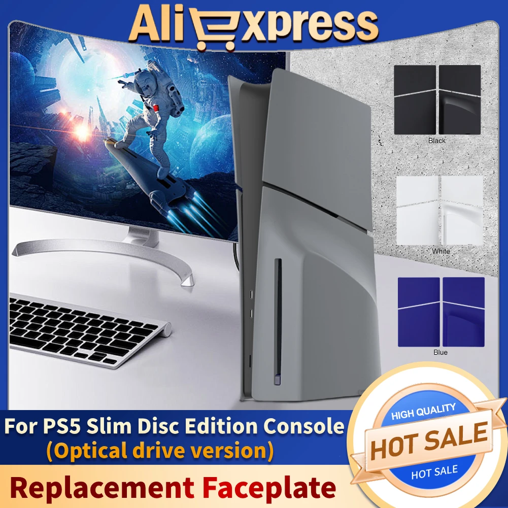 ABS Hard Case Ersatz Frontplatte Staubdichte Seitenplatte Shell Stoßfeste Frontplatte Fall Abdeckung für PS5 Slim Disc Edition Konsole