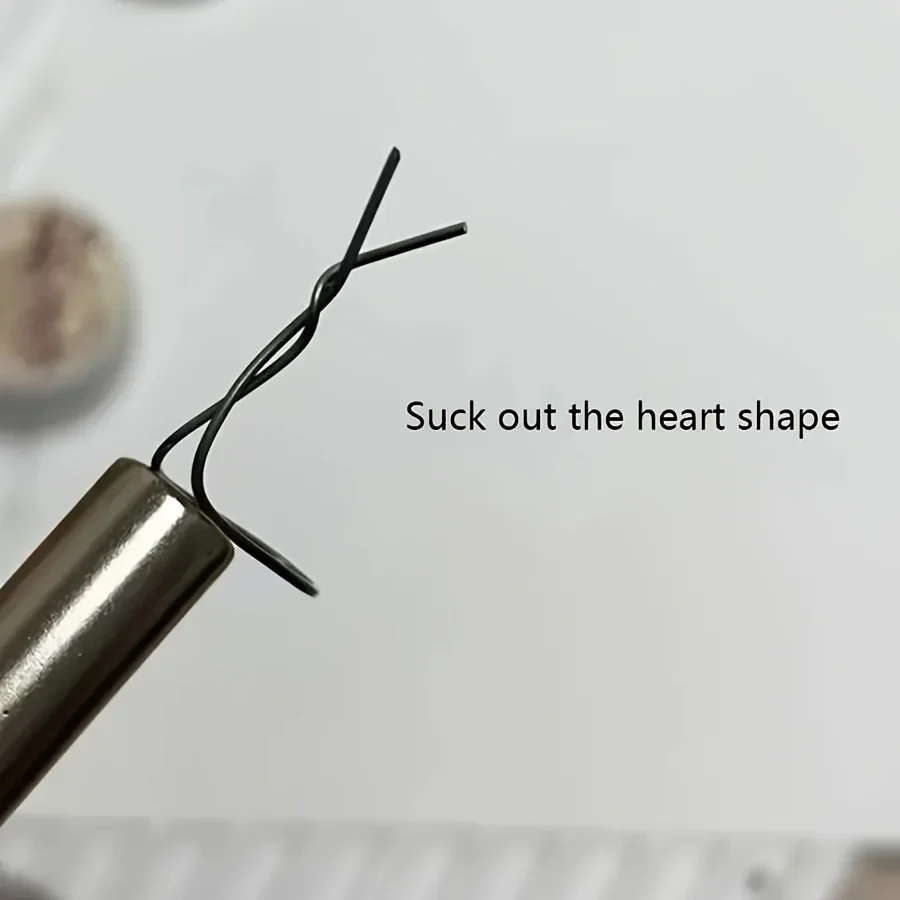 Herramienta magnética de ojo de gato para decoración de uñas, alambre de hierro Flexible para formas de lingote de corazón de precisión, esmalte magnético sin formaldehído, 6/11 Uds.