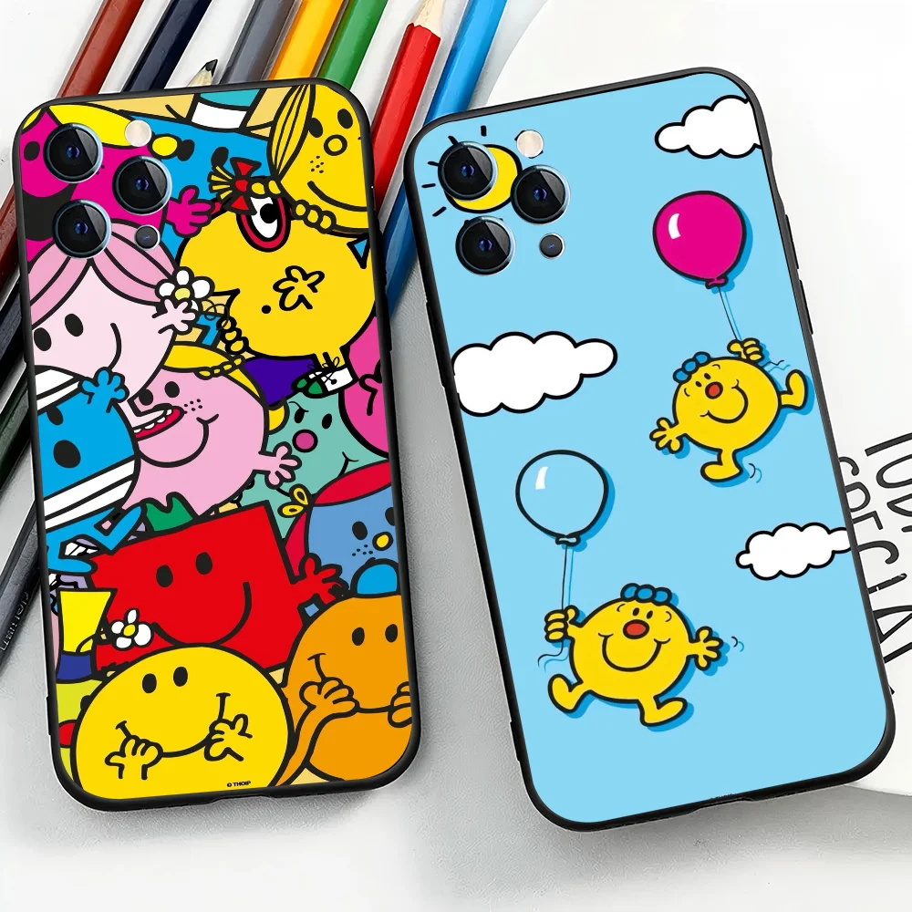 Mr. M-Men Cute L-Little Miss Phone Case Silicone Soft For IPhone 16 15 14 13 12 11 X XR Plus Pro Max Plus