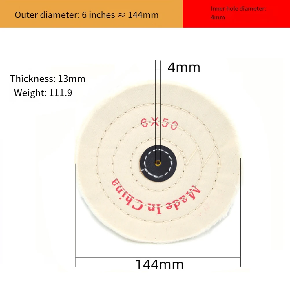 6'' Cloth Buffing Polishing Wheel Buffer Polish Jewelry Grinder Pad Handcraft Abrasive Tools Product Accessories