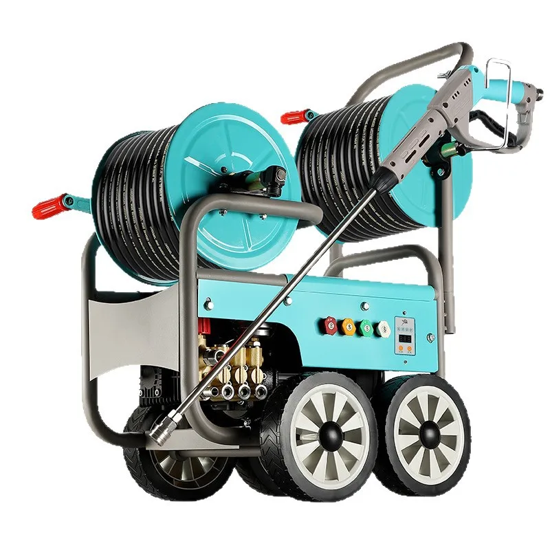 

High pressure pipeline dredging machine double reel, car washing machine sewer high pressure dredging pipe cleaning machine