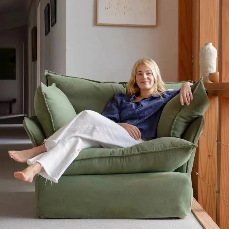 Super soft living room single sofa small apartment simple wind bed and breakfast apartment