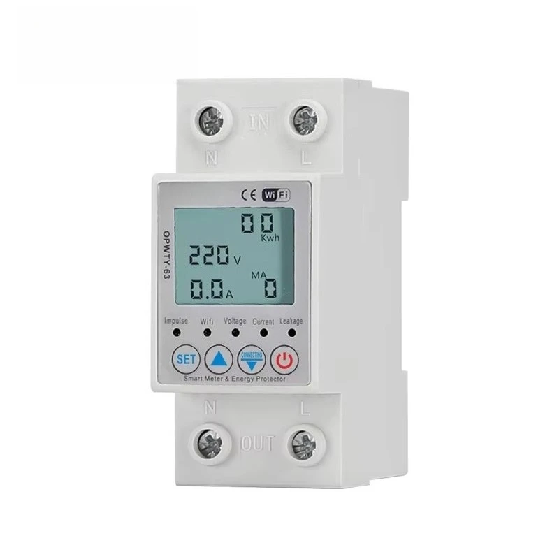 2pcs APP Wireless Connectivity Smart kwh Energy Circuit Earth Leakage Over Under Voltage Protector