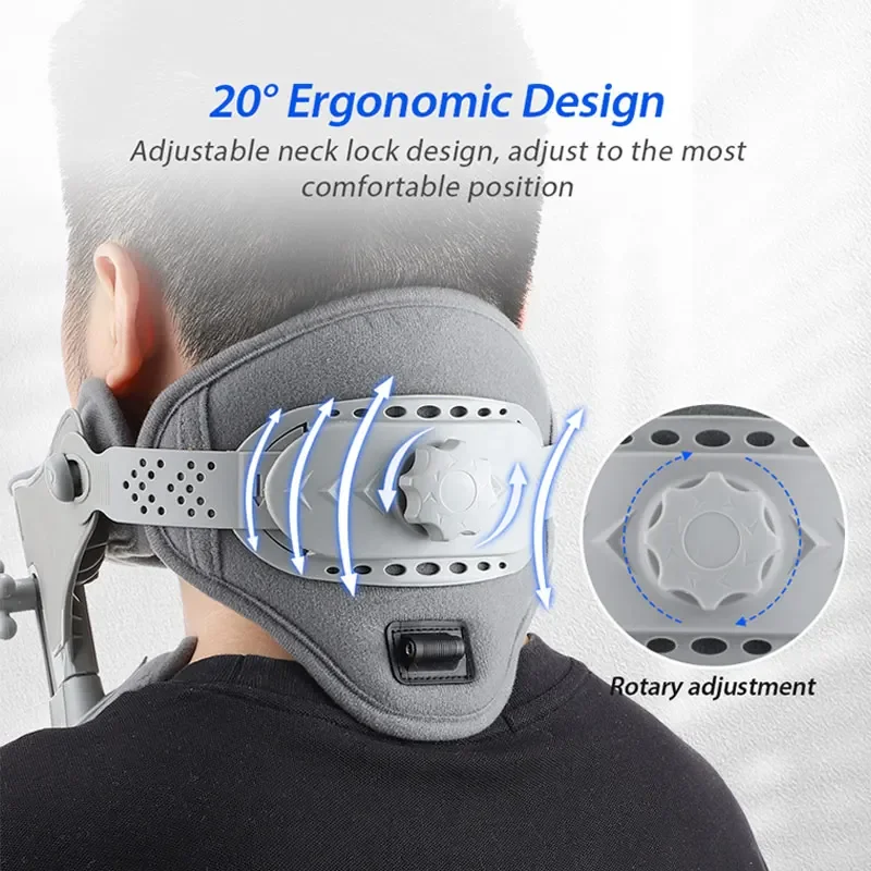 Neck Stretcher Cervical Traction Device Heated Neck Posture Corrector Brace Cervical Stretch Care Vertebra Tractor Support Brace