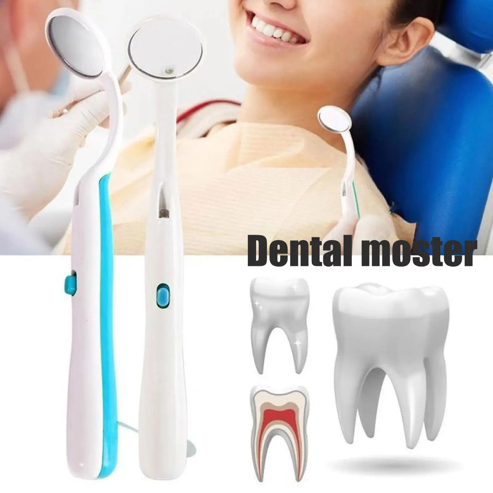 1PCS Portable Dental LED Light Mouth Mirror Reusable Anti Fog Design Bright Oral Checking Tool Dentist Grade Hygiene Instrument