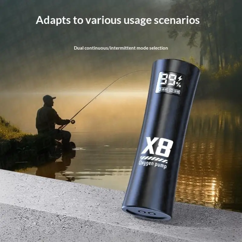 USB Rechargeable Portable Oxygen Pump Aerator, Small Rechargeable Aerator for Outdoor Fishing, Aquarium and Night Fishing