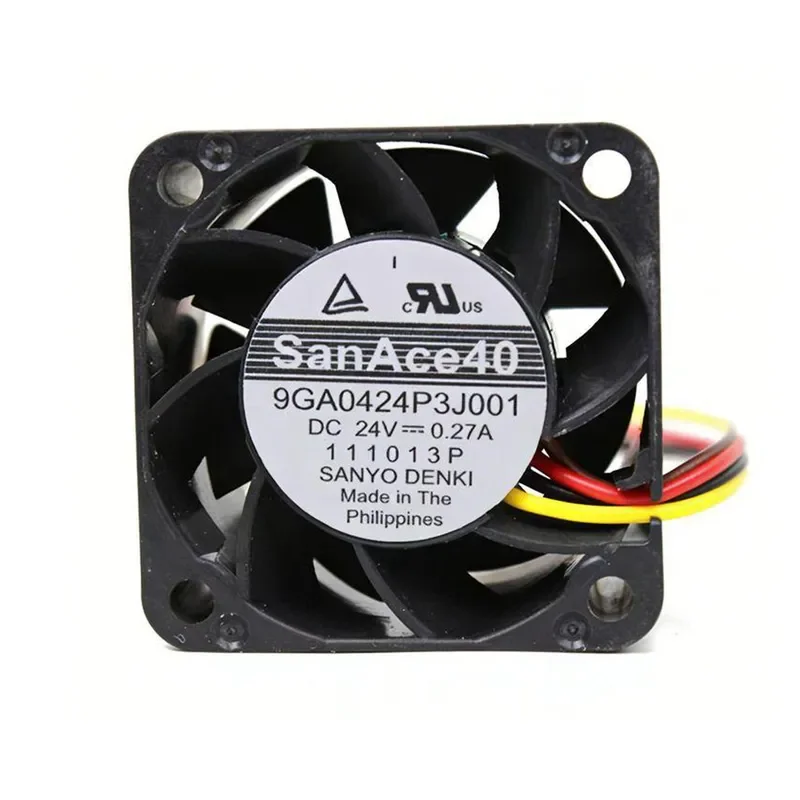 for Sanyo 4028 9GA0424P3J001 DC24V 0.27A PWM Speed Regulating Cooling Fan 4CM