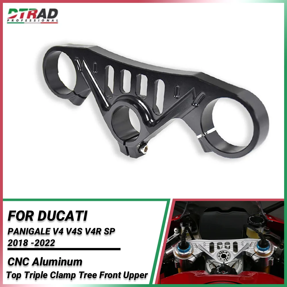 

For DUCATI Panigale V4 V4S V4R SP Speciale 2018 - 2022 CNC Aluminum Motorcycle Accessories Front Fork Upper Triple Clamp Silver
