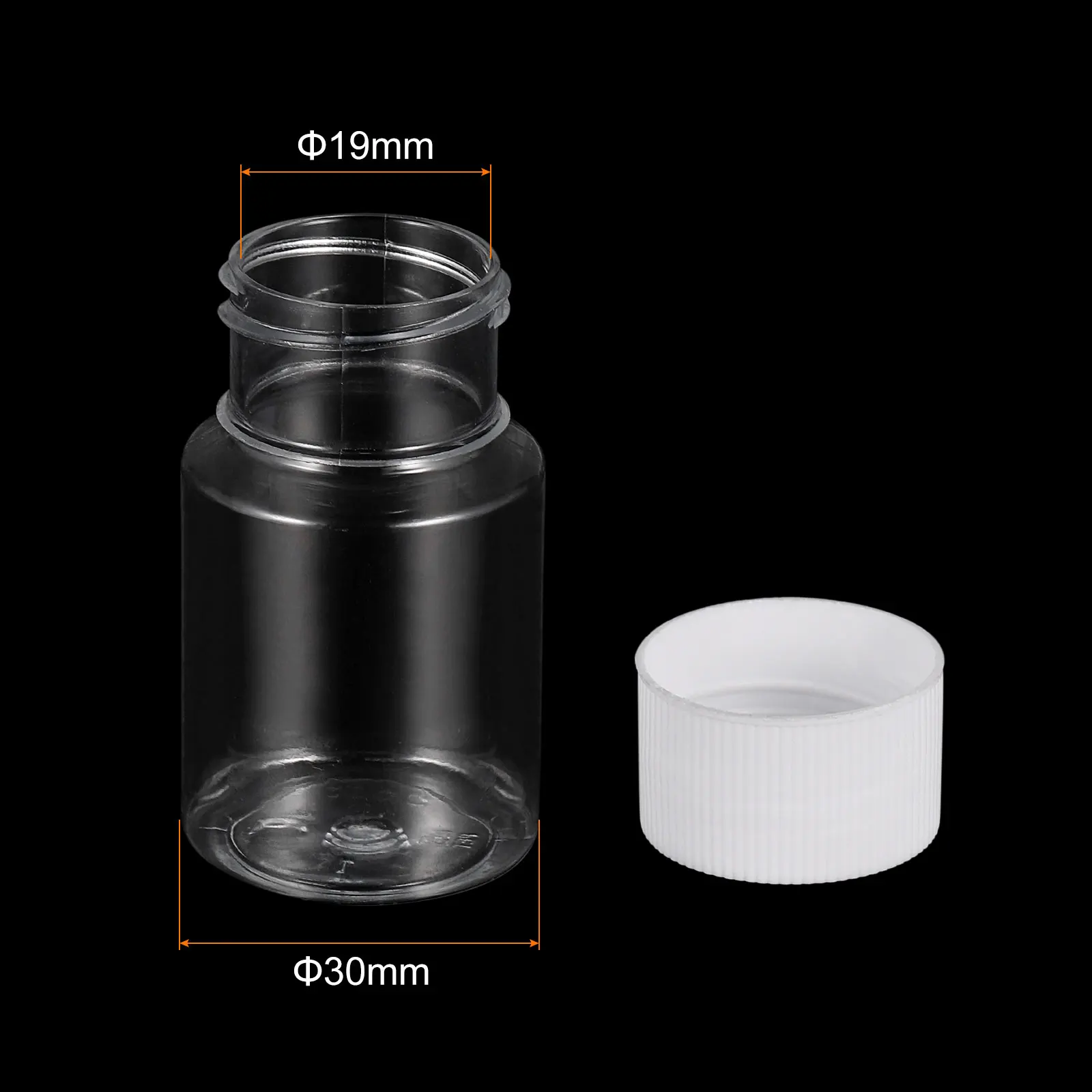 Botella de reactivo de boca ancha, recipiente de plástico para laboratorio, sellado de muestras, almacenamiento de líquidos, 10 piezas, 20ml/0,7 oz