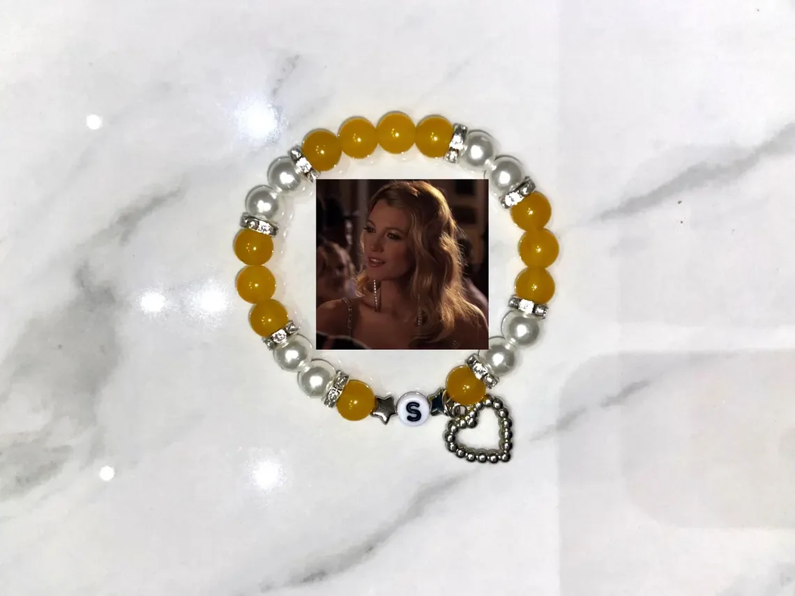 Gossip girlfriend inspiration pairing bracelet Serena and Blair pairing bracelet y2k handmade fashion jewelry