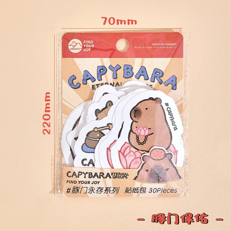 Imagem -02 - Capivara Criativo Adesivos Decorativos Bonito Scrapbooking Diário Faça Você Mesmo Etiqueta Álbum Vara 24 Pacotes por Lote