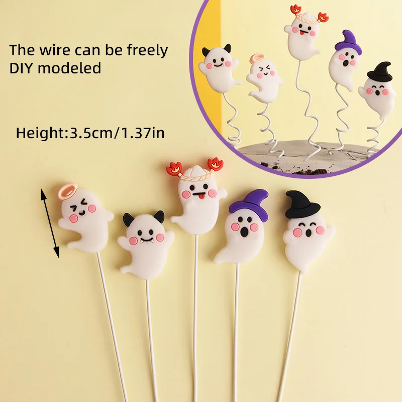 Halloween Cake Decoration Funny Ghost Pumpkin Castle for Halloween Party Supplies 2024 Happy Halloween Cake Cupcake Toppers view 5