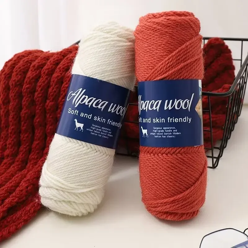 

500g 5pcs Alpaca Wool Yarn Coarse Yarn Hand Woven Warm and Fashionable Sweaters Windbreakers Jackets Scarves Hats Yarn Knitting