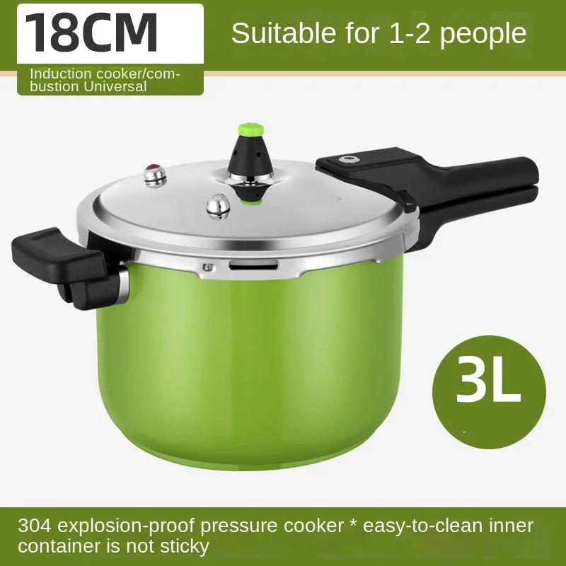 Household 304 Stainless Steel Gas Induction Cooker General Explosion-proof Pressure Cooker Small Thickening Large Capacity